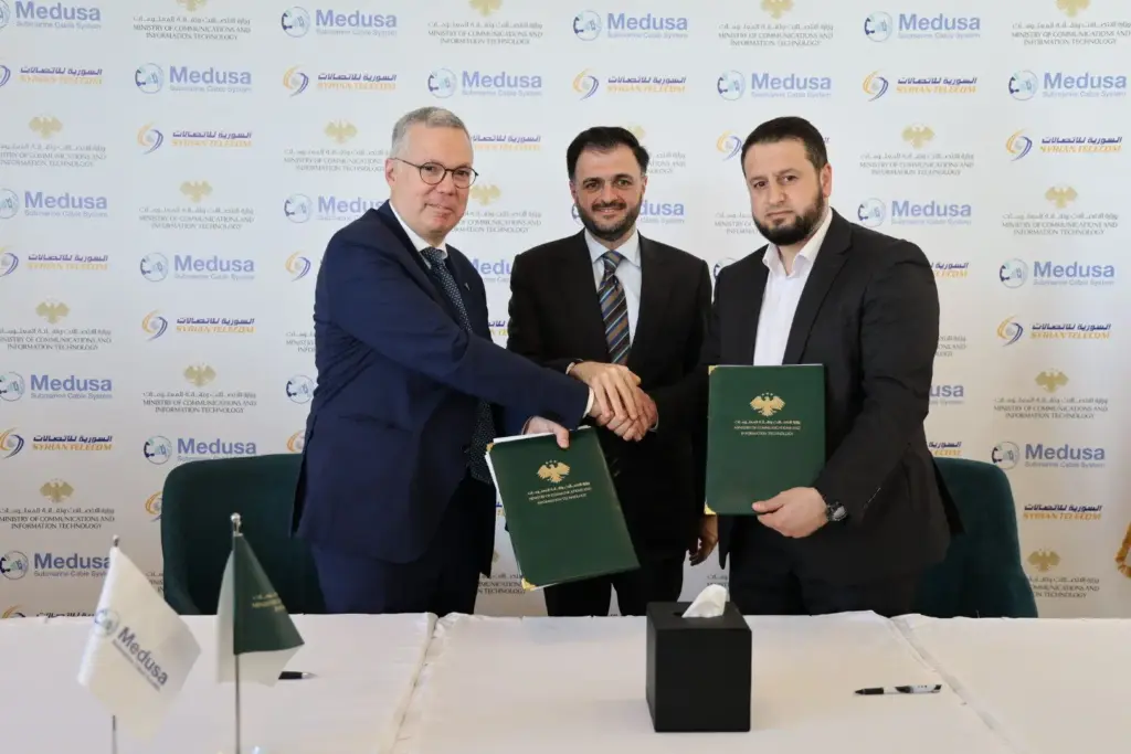 Signature between Medusa and Syria Telecom